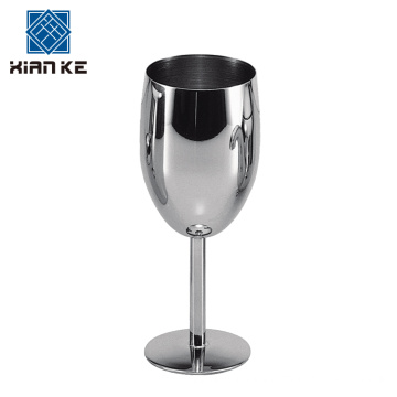 Eco friendly customized stainless steel bar wine glasses